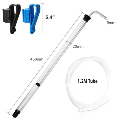 Home Brew Auto Siphon,Wine Transfer Filler Kit (Siphon Racking Cane &1.2M Hose & Clamps) for Beer Wine Bucket Carboy Bottle(Black) - color: Black