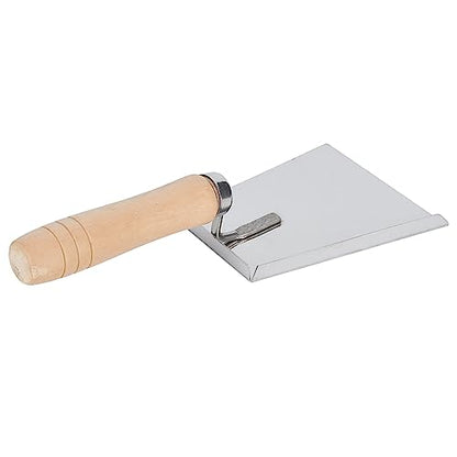 Stainless Steel Beekeeping Tool, Honey Wax Scraper Shovel, Wooden Handle, 7.9 in Length, 3.1 in Width, for Removing Beeswax