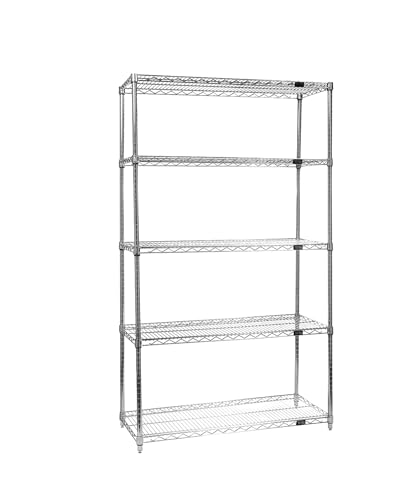 Quantum Storage Systems WR63-3048C Starter Kit Wire Shelves Chrome 4 Shelves 63" H x 48" W x 30" D - size: 63H x 48W x 30D