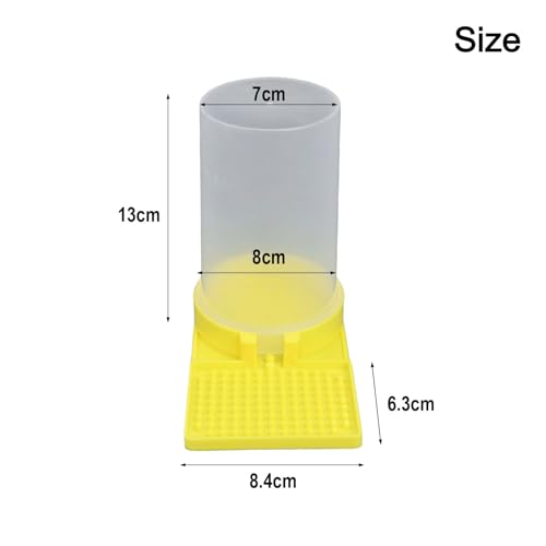 3-Pack Bee Drinkers for Hive, Plastic Water Feeder with Basin at Entrance, Easy Fill Bee Hydration Station, Yellow for Beekeeping Supplies