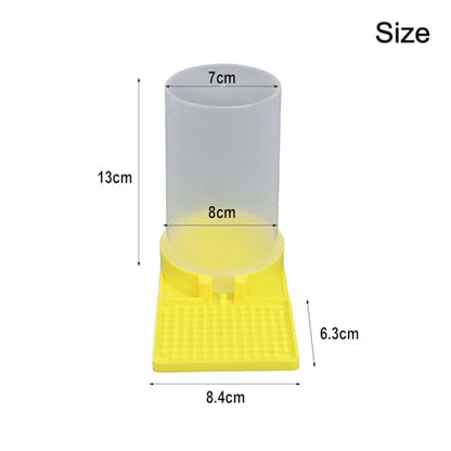 3-Pack Bee Drinkers for Hive, Plastic Water Feeder with Basin at Entrance, Easy Fill Bee Hydration Station, Yellow for Beekeeping Supplies
