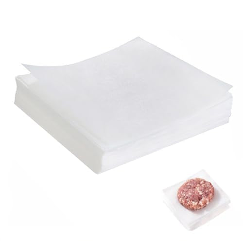 100Pcs 6" x 6" Unbleached Parchment Paper, Burger Patty Paper, Non-Stick Squares Wax Paper Sheets for Seperating Patty, Cookies, Baking, Wrapping Candies - color: White Square, size: 6"X6" 100Pcs