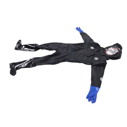CHICIRIS Bee Keeper Costumes Adult Synthetic Leather Beekeeping Suit with Clear Veil Enhanced Grip Gloves for Men 70.9 to 72.8in Height Size 43 Shoes