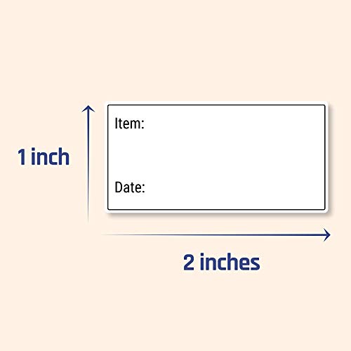 1500 Pack, 2" x 1", Removable Food Storage Freezer Date Labels Stickers - size: 1500 Pack