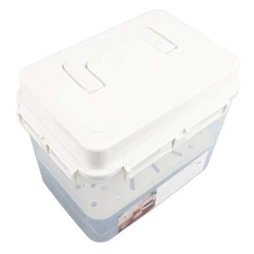 Duokon Pickle Container Glass Fermentation Jar with Airtight Lid and 4 Side Lock System for Sauerkraut Kimchi Storage, 0.9 Gallon Transparent Body