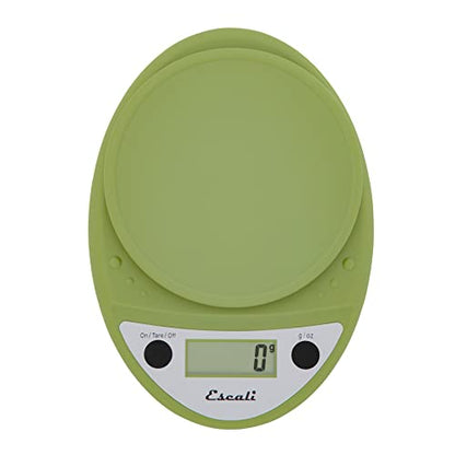 Escali Primo Digital Food Scale Multi-Functional Kitchen Scale and Baking Scale for Precise Weight Measuring and Portion Control, 8.5 x 6 x 1.5 inches, Tarragon Green - color: Tarragon Green