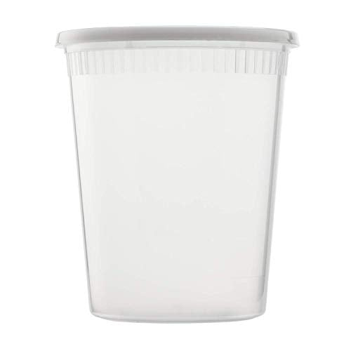 Karat [32oz - 240 ct] Clear PP Injection Molded Round Deli Containers with Lids (FP-IMDC32-PP) - color: Clear, size: 32oz