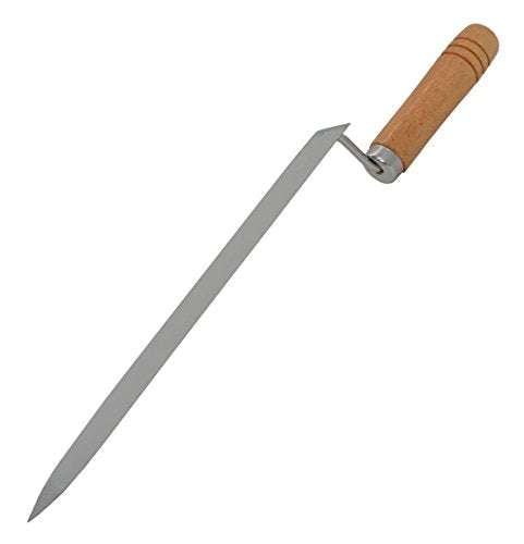 9" Stainless Steel Honey Uncapping Knife Z-Shape Honey Scraper Hive Beekeeping Beekeeper Equipment with Wood Handle