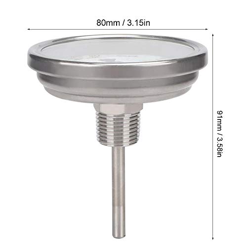 Brewing Thermometer,1/2" NPT Stainless Steel Thread Pot Kettle Thermometer for Home Brewing/Brewing Beer