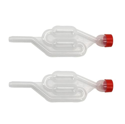 2 Pack Clear One-Way Brewing Valves S-Shaped Airlock for Brewing Wine, Beer, Pickles, Set of 2