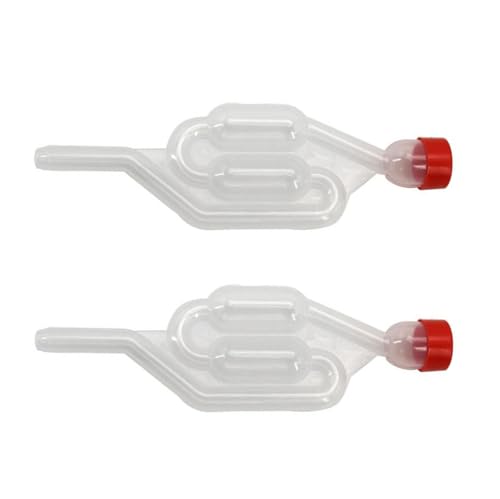 2 Pack Clear One-Way Brewing Valves S-Shaped Airlock for Brewing Wine, Beer, Pickles, Set of 2