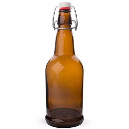 Brewcraft HOZQ8-1232 Amber Ez Cap Bottles, 16 oz. (Pack of 12)