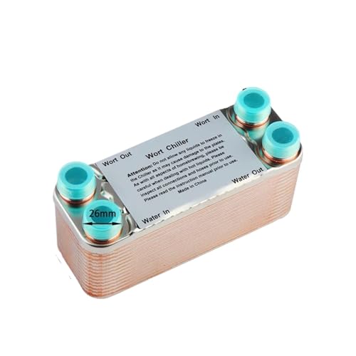 Female Thread Plate Wort Chiller Version 20/30/40 Plates Heat Exchanger Wort Chiller, Stainless Steel Counter Flow Chiller(30 Plates B) - color: 30 Plates B