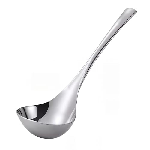 Small Ladle Spoon for Gravy, 8" 304 Stainless Steel Ladle with Hollow Handle,1-Pack