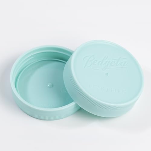 Yodecy 16 Pack Blue Mason Jar Lids,8 Wide Mouth & 8 Regular Mouth Mason Jar Lids Fit Ball, Kerr and More, One-piece Lid without Silicone Ring(Blue) - color: Blue