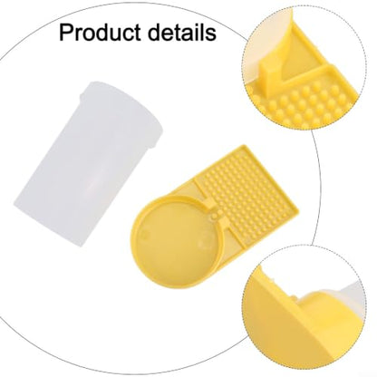 Bee waterser Feeder for Beekeeping, Clear Plastic Hive Entrance Drinking Box, Lightweight & Easy Clean waters Supply Tool for Bees, 5.98x5.2x2.76 Inch