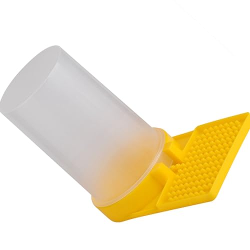 Bee Water Feeder for Beehive Entrance Transparent Yellow Plastic Drinking Bowl for Bees Durable Lightweight Feeder for Spring Build Up and Summer Hydration