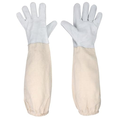 Bee Gloves Protective Leather Beekeeping Supplies Scratch-Resistant Long Sleeve Garden Gloves for Beekeepers Camping Car Mechanic, Bee Keeping