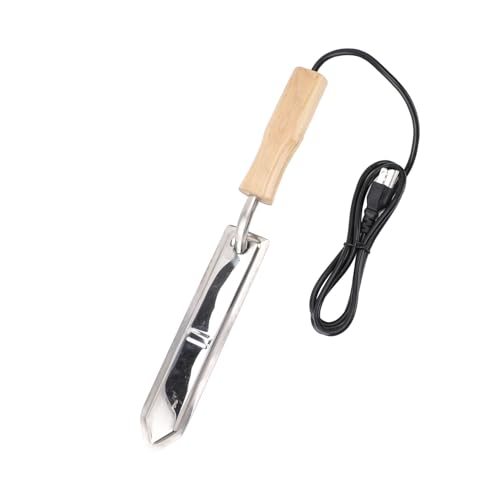 Ymiko Electric Beekeeping Scraper Hot Knife, 110V Over Temperature Protection Honey Uncapping Knife with Adjustable Heat Levels for Bee Scraping Tool, Tool Stainless Steel with