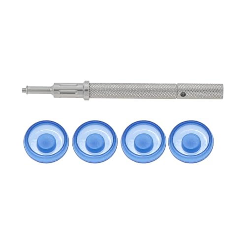 Implants Replacement Locater Overdenture Male Processing Caps Inserts and Retention Cap Insertion Extraction Removal 3-IN-1Core Tool kit (Locator-Silver Tool+4pcs1.2lbs Caps Inserts Kit) - color: Locator--Silver Tool+4pcs1.2lbs Caps Inserts Kit