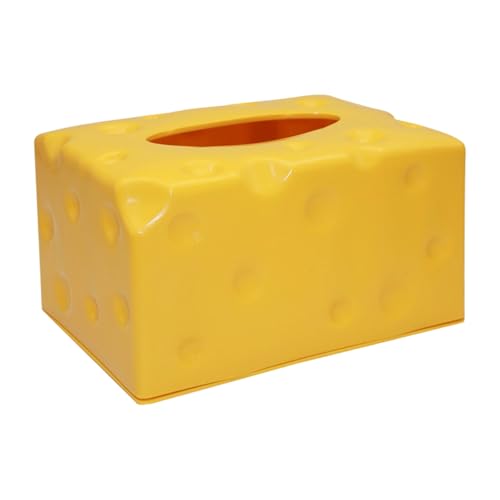 Tissue Storage Box Paper Towel Organiser Cheese Shaped Napkin Dispenser Kitchen Dining Room Essential Napkin Storage Box - color: Yellow
