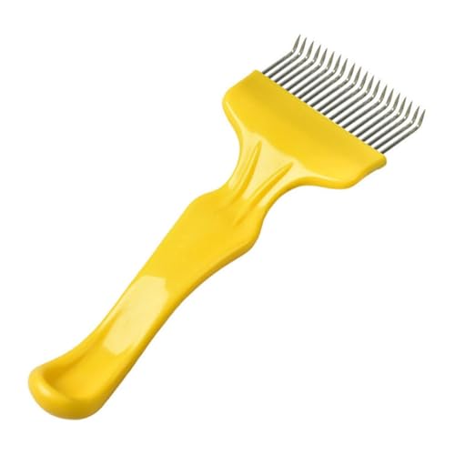 Stainless Steel Discovery Fork, Honey Scraper Shovel with Plastic Handle with 18 Teeth Stainless Steel Beekeeping Tool. Beekeeping Cut