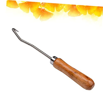 Beekeeping Cleaning Hook 9.05 Inch Handle Beehive Frame Cleaning Tool Beeswax Scraper for Hive Maintenance and Removal