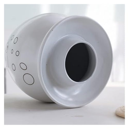 Fermentation Jars，Fermentation Crock Jar,Sauerkraut Crock,White Traditional Chinese Ceramic Fermentation Crock Jar Pickling Jar With Water Seal Airlock Lid,Large Thickened Ceramic Pickle Jar Kimchi Po - size: 7KG