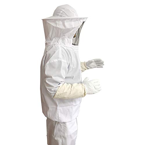 Professional Beekeeper Suit (Jacket, Pants, Gloves) Beekeeping Suit Bee Suits for Men Women - size: Adult-L