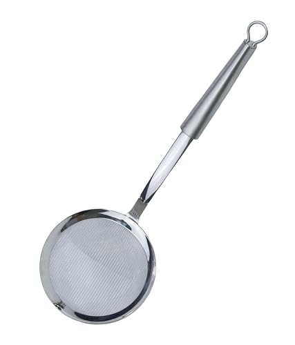 Stainless Steel Wok Mesh Strainer, Cooking Mesh Skimmer Spoon, 4.75 Inch Diameter