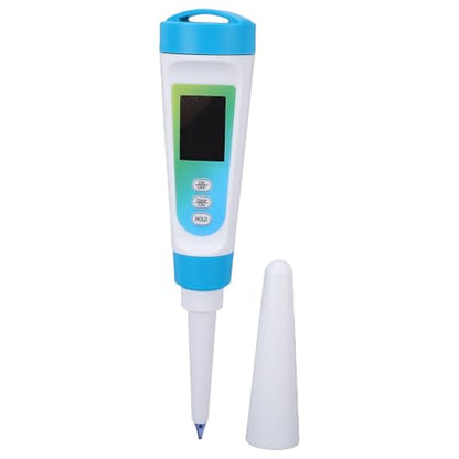 Focket Digital PH Meter, High Accuracy ATC Smart 2 in 1 Temperature PH Tester for Food, Meter for Fermentation with Calibration Powder and LCD Display for Wine Cheese Meat Fruit