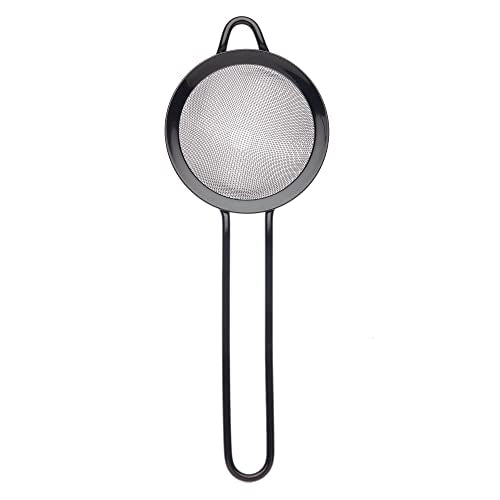 Barfly Fine Mesh Strainer, 3 1/2" Diam. Bowl, Gun Metal Black