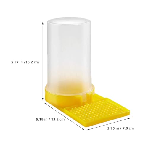 Happyyami 4Pcs Bee Feeder Water Cups PP Material Beehive Entrance Feeding Tool for Beekeeping Supplies Garden Bee Waterer Station Easy Operation Without Opening Hive