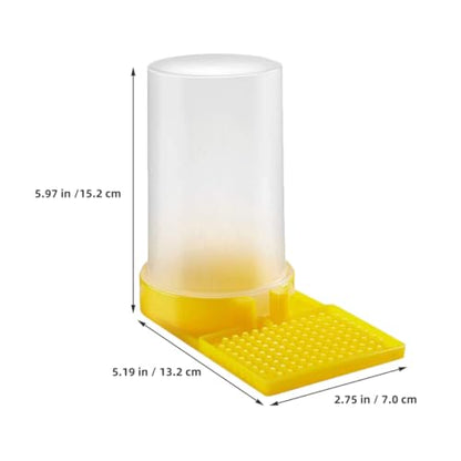 Happyyami 4Pcs Bee Feeder Water Cups PP Material Beehive Entrance Feeding Tool for Beekeeping Supplies Garden Bee Waterer Station Easy Operation Without Opening Hive