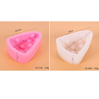 Triangle Cheese Shape Mould Hand Pie Molds for Baking Flexible Silicone Fondant Mold Safe for Boys and Girls for Cake Decorations