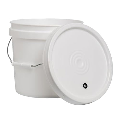 FastRack 2 Gallon Fermentation Bucket with Lid | BPA-Free Food-Grade Plastic | HDPE Brew Bucket with Handle & Grommeted Lid | Ideal for Beer, Wine, Mead, Cider & Food Storage - size: 1 Pack