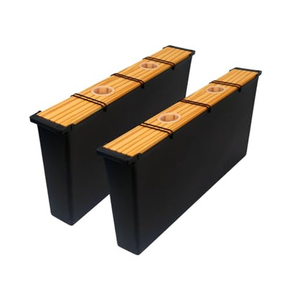 2 Pack 6.5L Bee Feeder, Beeswax Coated Beehive Frame Feeder, Bee Sugar Water Feeder, Essential Beekeeping Equipment for Honeybee Hives (2pcs-6.5L) - size: 2pcs-6.5L