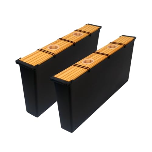2 Pack 6.5L Bee Feeder, Beeswax Coated Beehive Frame Feeder, Bee Sugar Water Feeder, Essential Beekeeping Equipment for Honeybee Hives (2pcs-6.5L) - size: 2pcs-6.5L