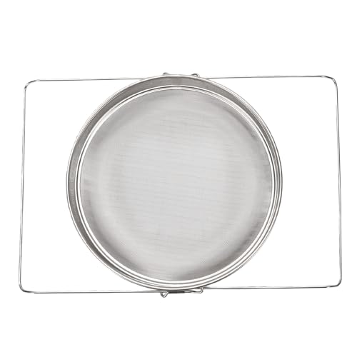 Stainless Steel Honey Strainer, Double Layer Sieve Honey Filter for Beekeeping, Telescopic Bucket Strainer with Fine Mesh