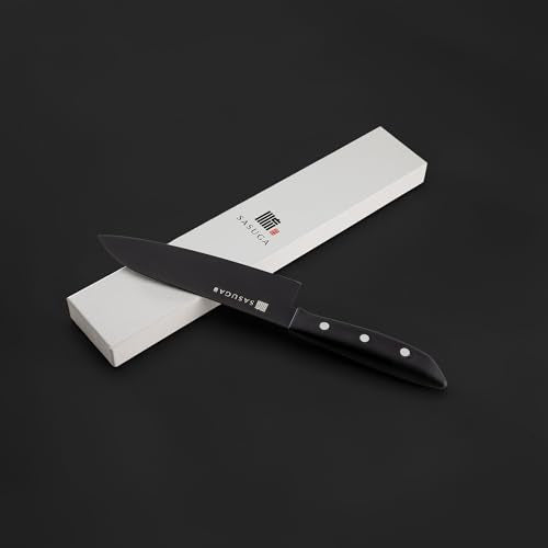 SASUGA Lightweigth Japanese Santoku Chef’s Knife 170mm – Made in Japan | Molybdenum-Vanadium Stainless Steel | Razor-Sharp, Rust-Resistant Blade for Meat, Fish & Vegetables - color: Santoku