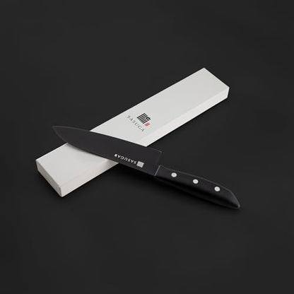 SASUGA Lightweigth Japanese Santoku Chef’s Knife 170mm – Made in Japan | Molybdenum-Vanadium Stainless Steel | Razor-Sharp, Rust-Resistant Blade for Meat, Fish & Vegetables - color: Santoku