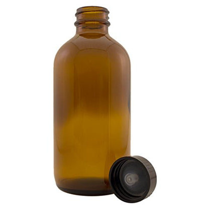GreenHealth 8 fl oz Amber Glass Bottle with Phenolic Cone Cap (Single) - color: Amber, size: 8 Ounces