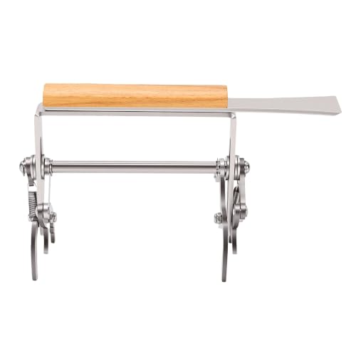 Pomya Beehive Frame Grip Tool with Wooden Handle | Adjustable Beekeeping Frame Lifter and Holder for Secure Removal, Rust Proof Stainless Steel Jaws for Universal Use