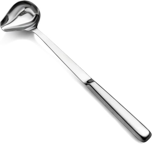 New Star Foodservice Hollow Handle Notched Serving Spoon, Stainless Steel, 1-oz Gravy Soup Ladle, 12.5-Inch, Silver - size: 1-oz Gravy Soup Ladle (12.5-Inch)