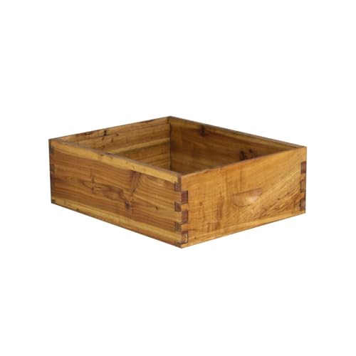 Hoover Hives 10-Frame Medium Super Box – Wax-Coated Fir Wood, Durable Beekeeping Equipment, Compatible with Langstroth Hives (No Frames or Foundations) (1)