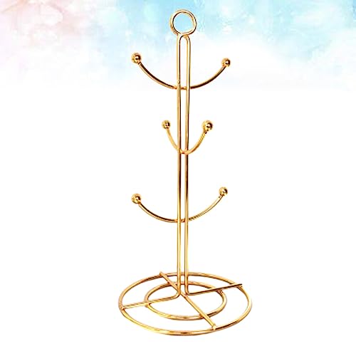 Luxshiny Gold Mug Tree Hanging Cup Holder Tree Shape Draining Cup Shelf for Coffee Mugs Cups and Bottles Air Drying Rack for Kitchen Organization 13.38 X 6.29 X 6.29 in