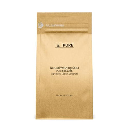 PURE ORIGINAL INGREDIENTS, Washing Soda, 5 Lb | For laundry applications, surface cleaning, and general household use - size: 80 Ounce (Pack of 1)