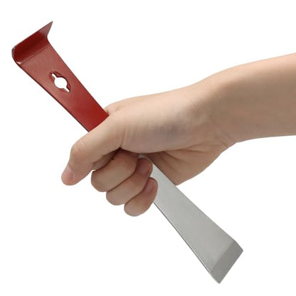 Hitefu 2 Pack Stainless Steel Bee Hive Scraper Tool, 10.5" Frame Lifter & Scraper for Beekeeping Equipment - style: Flat Head