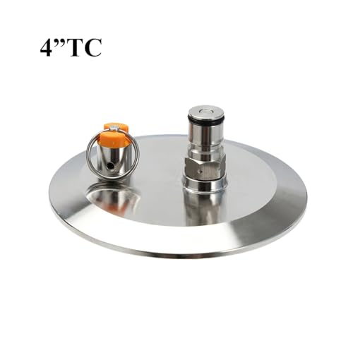 Wires and Cables Tri Clamp 3"/4" End Cap with Gas Ball Lock Post and PRV 17 PSI Dry Hopper Accessories Homebrew Conical Fermenter Wires and Cables(4TC) - color: 4tc