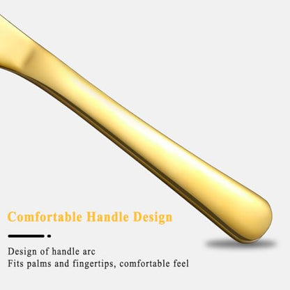 Homquen Stainless Steel Butter Knife, Gold Butter Knives, Butter Spreader, Butter Spreader Knife for Kitchen Restaurant Party, Kitchen Gadgets, Set of 4 - color: 2. Gold